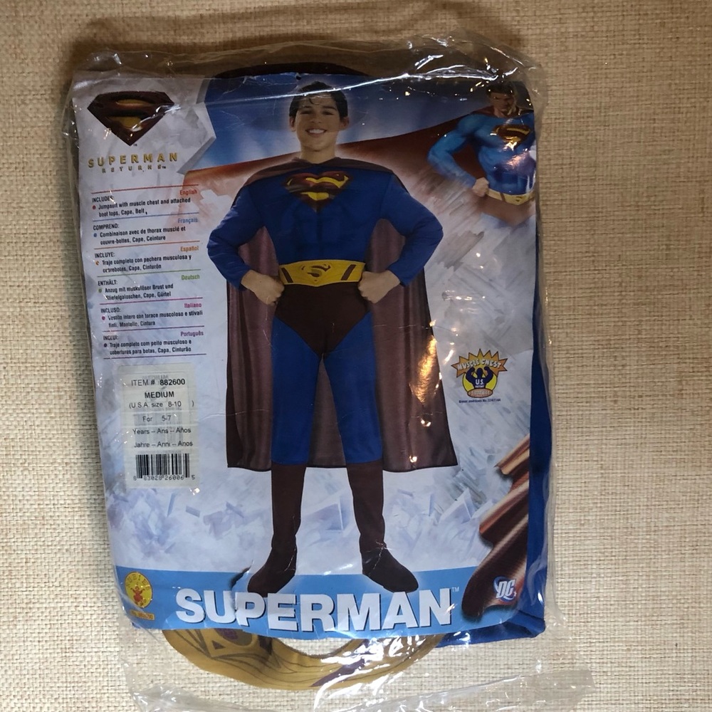 Rubie’s Superman Costume size medium 8-10y